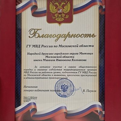 Награды и достижения Народной Дружины 8