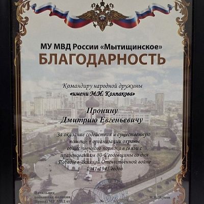 Награды и достижения Народной Дружины 6